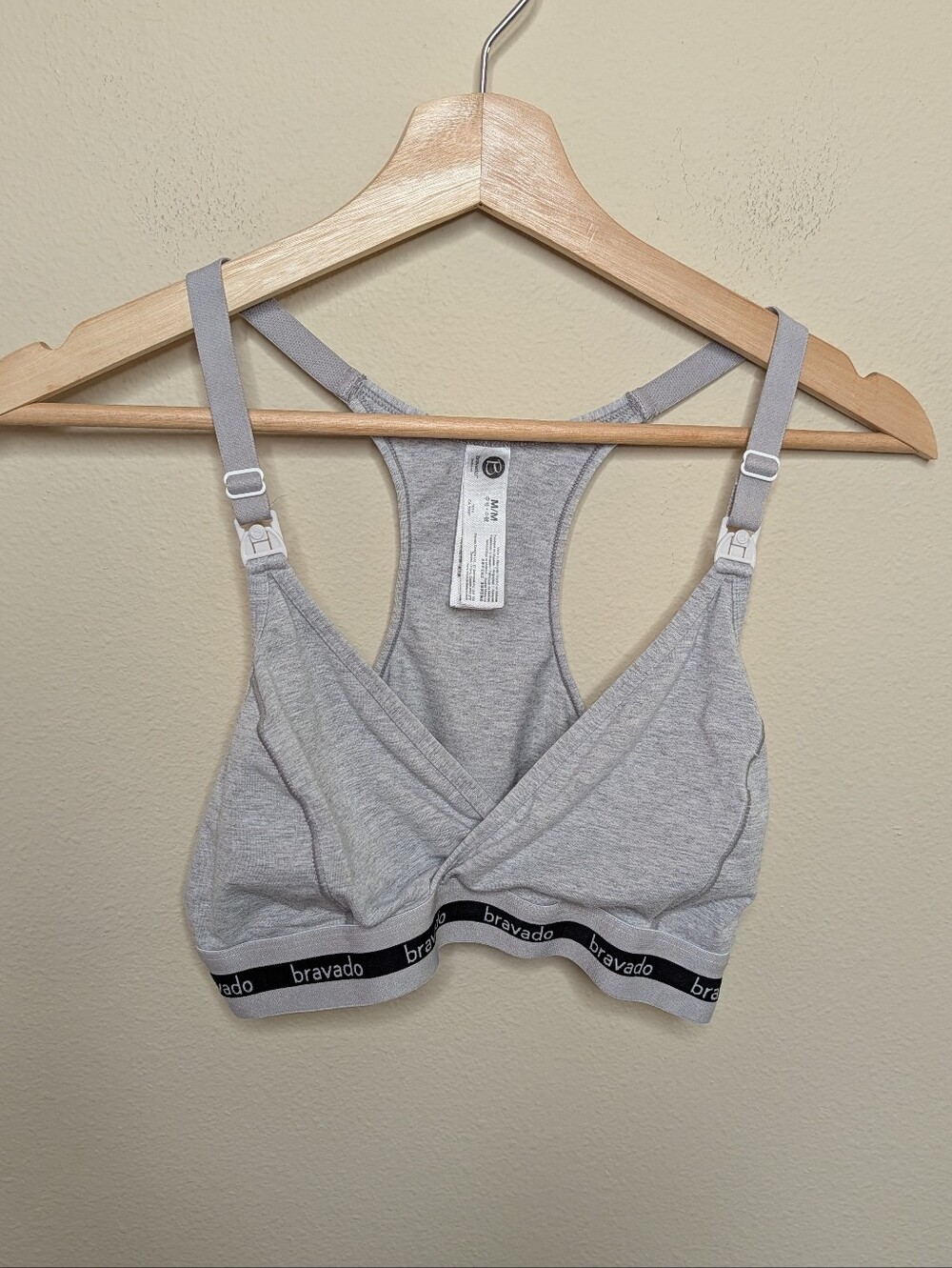 Lot of 2 Bravado Gray Nursing Bras + Pumping Insert Size M